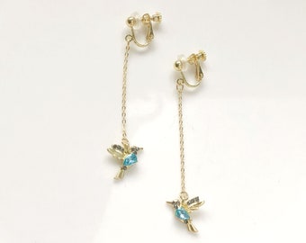Hummingbird kingfisher Earrings,  Cute bird earrings, Gift for her