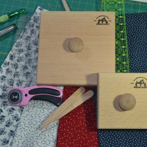 Handmade Square Quilter's Clapper - Block Presser