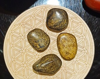 Bronzite, pierre roulée ( Brésil, qualité extra, pierre naturelle, gemmes, paix intérieure, joie, énergie )