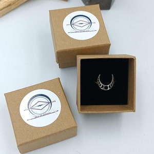 Boite cadeau bague en carton/kraft ( bijoux, écrin, papier, marron, boite à bijoux, accessoire )