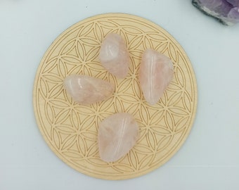 Cuarzo rosa, piedra pulida (Brasil, calidad extra, piedra natural, gemas, amor, aceptación, bienestar, autoconfianza)