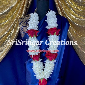 Indian Wedding Garland / Wedding Garland / Varmala - Fresh Flower Mums and Roses Wedding Garland (Order 2 for a pair)