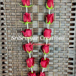 Indian Wedding Garland / Varmala / Welcoming or College Graduation Garland - Fresh Flower Rose Garland (Order 2 for a pair)
