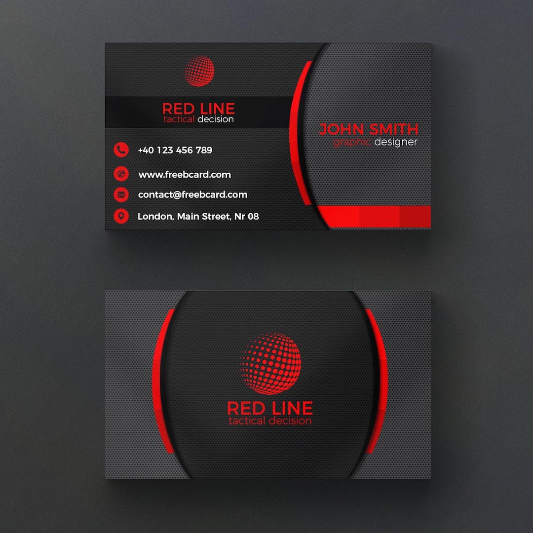 Modern Double-sided Business Card | DIY Simple Calling Card ...