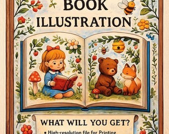 Ilustración personalizada para libros infantiles / Arte para cuentos