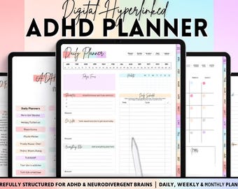 ADHD Planner Printable Bundle | Daily, Weekly, Monthly (PDF)