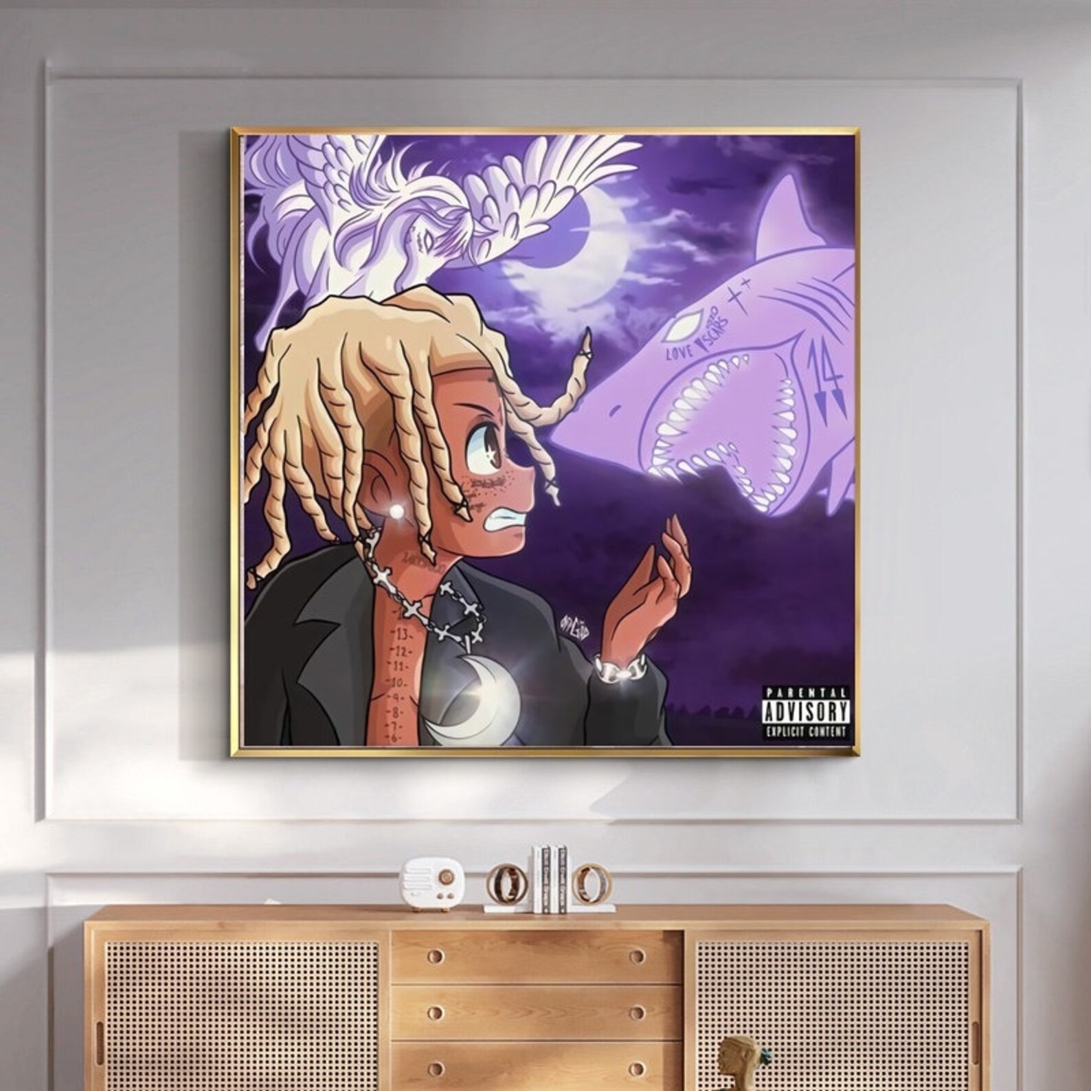 Trippie redd neon sharkhip hoprap musicCanvas Etsy