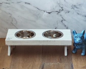 Small Premium Dog Bowl Stand, Different Color, Wood, Raised Dog Bowl, Elevated Dog Bowl, Rustic Farmhouse Dog Bowl, dog bowls