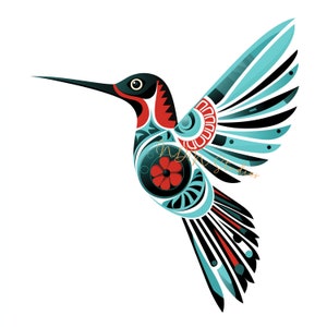 Mooie kolibrie Clipart vogel Clipart Indiaanse kolibrie inheemse kolibrie Snelle download
