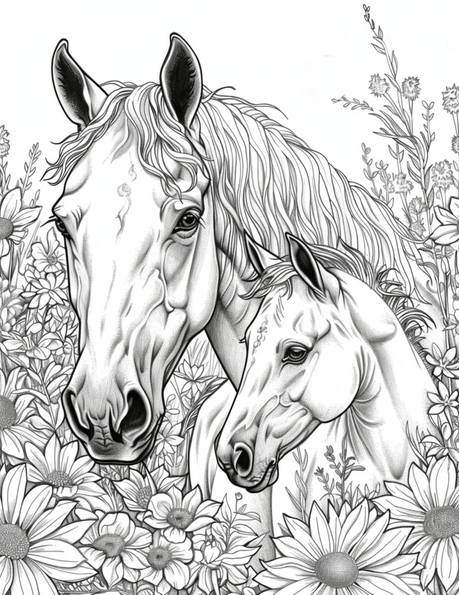 Horse Coloring Pages Adult and Kids Horse Coloring Pages Printable