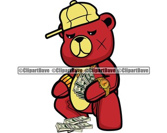 Gangster Bear Etsy