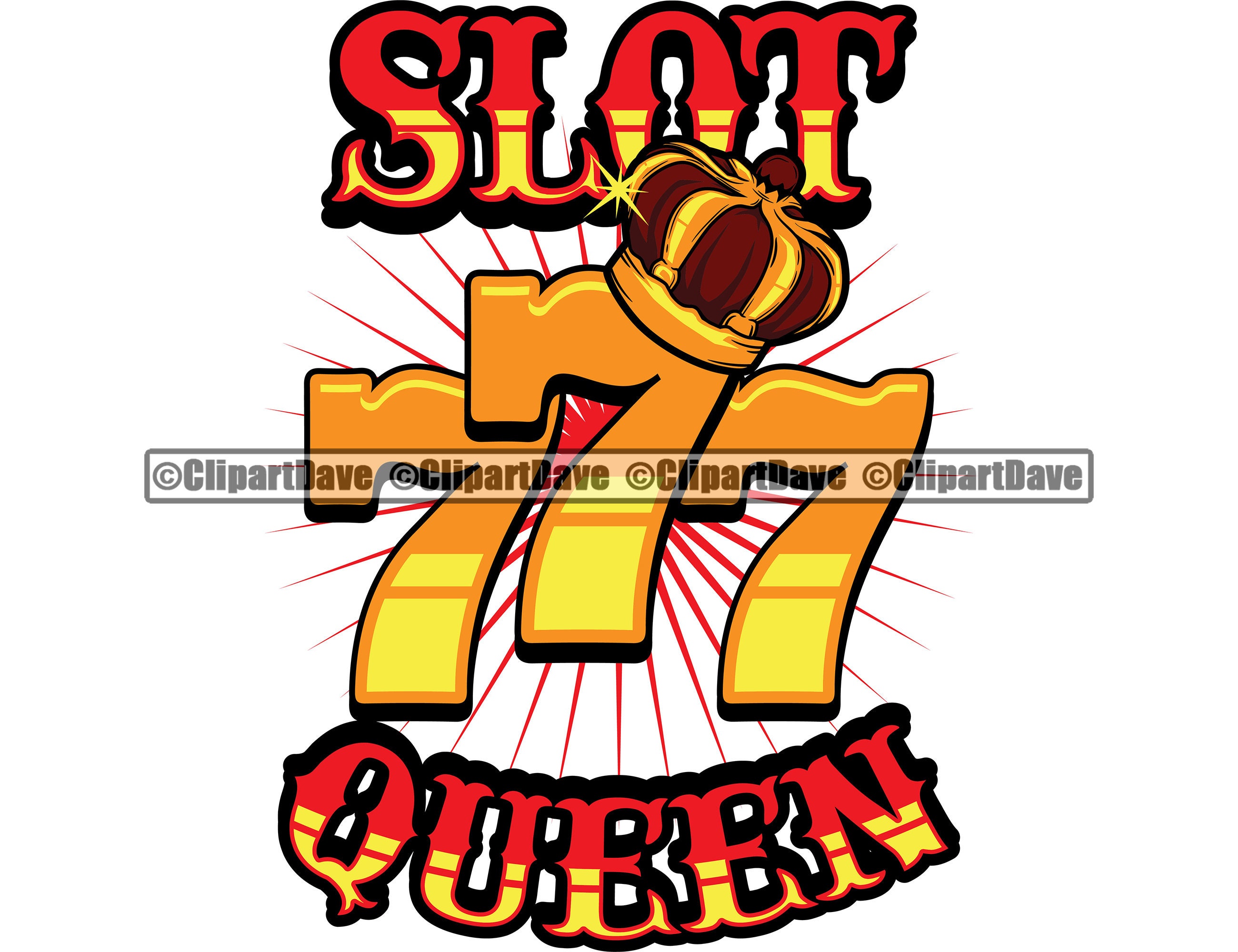 Slot Machine Queen SVG Design Game Lottery Lotto Luck Jackpot Etsy
