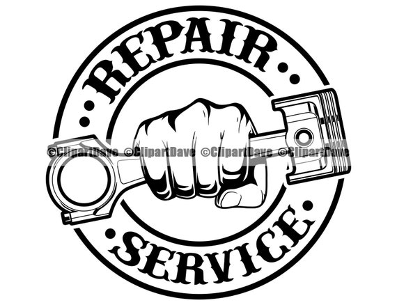 Repair Service Mechanic Company Logo SVG Design Car Motorcycle | Etsy