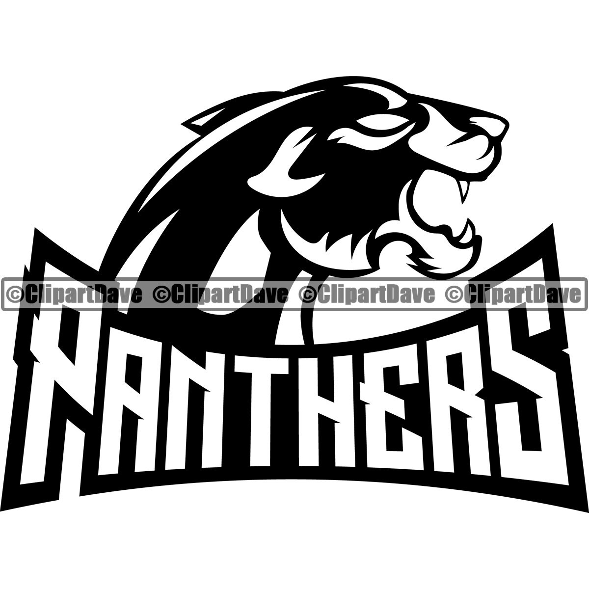 Panthers Mascot SVG Design Logo Sport Team Game Fantasy League | Etsy