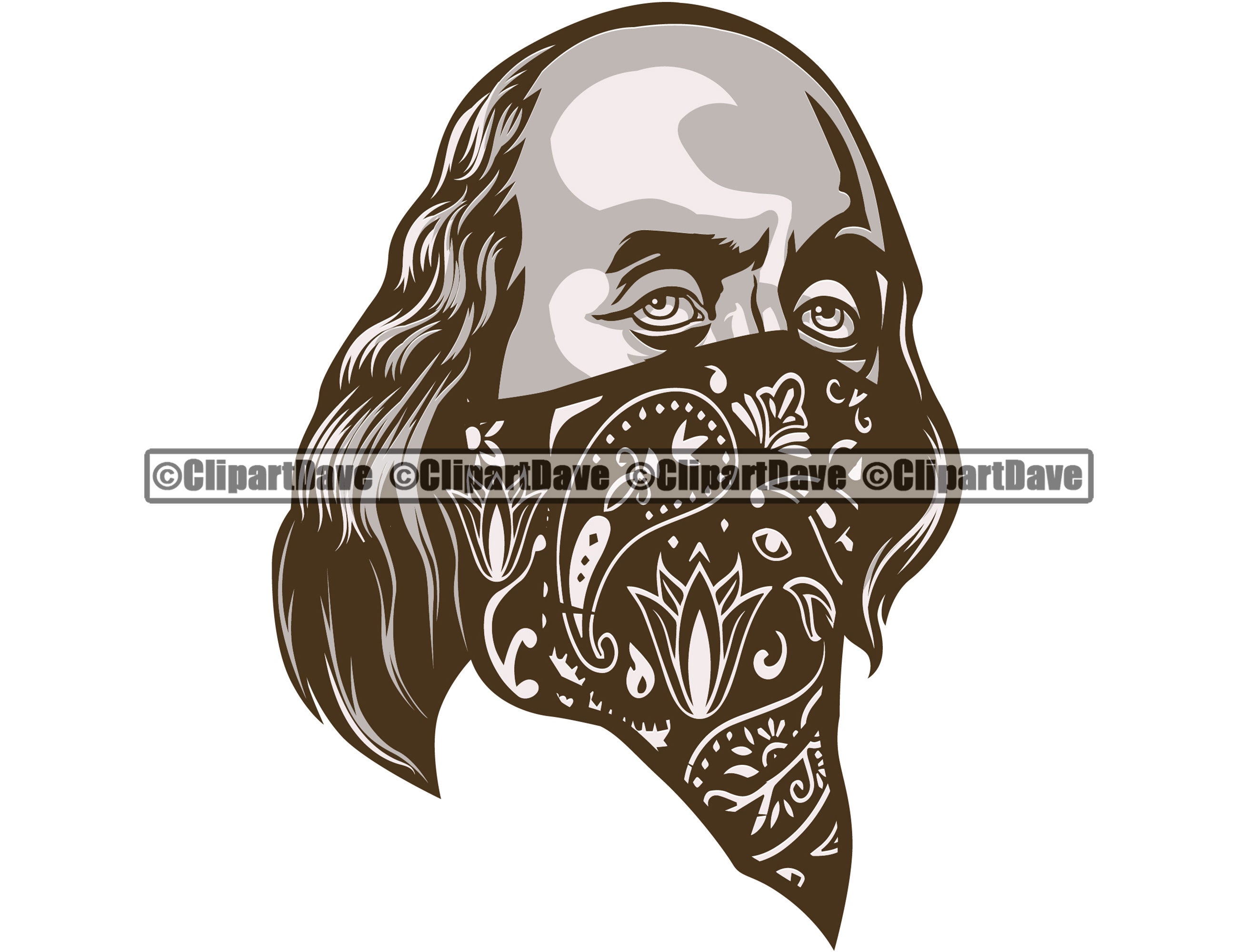 Ben Franklin Bandanna Face Mask Design 100 Dollar Bill Money | Etsy