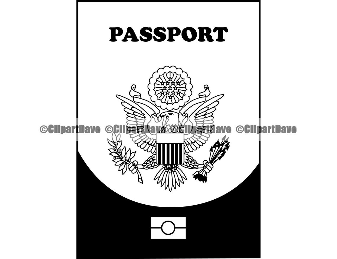 Passport SVG Design Logo Travel Visa Document Vacation Tourism Etsy