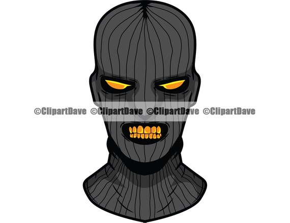 Gangster Ski Mask Gold Teeth Svg Design Thug Crime Savage Etsy