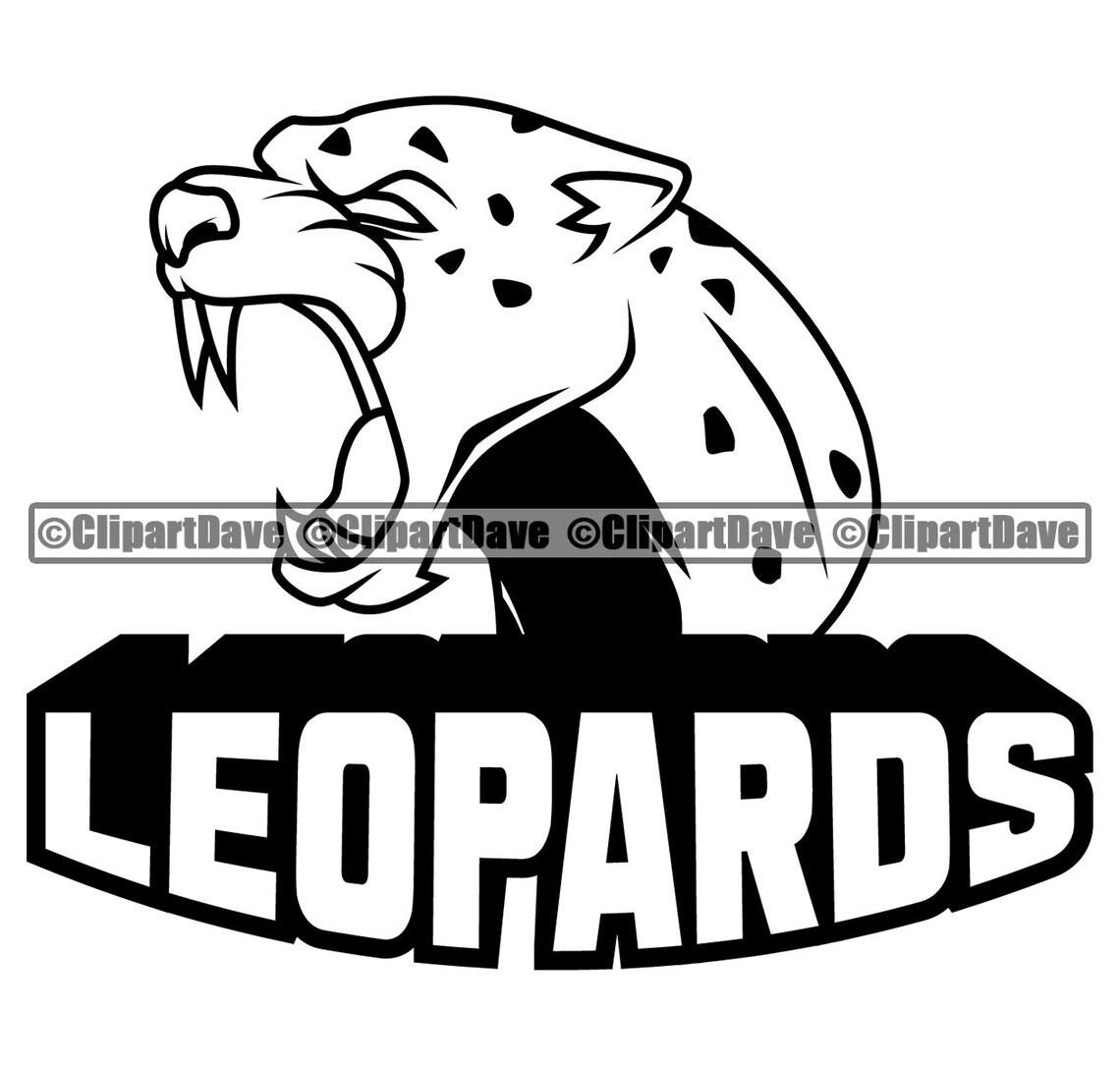 Leopards Mascot SVG Design Logo Sport Team Mascot Game Fantasy Etsy