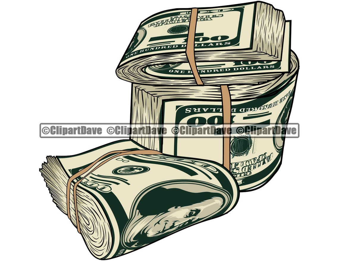 Money Knot Rubber Band SVG Design 100 Dollar Bill Cash Hip Hop Etsy
