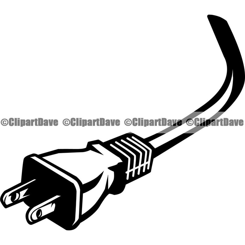 Electrical Cord Plug SVG Design Logo Electric Service Power Etsy