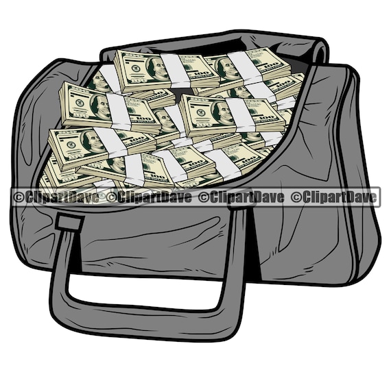 Money Luxury Leather Duffle Bag SVG Design 100 Dollar Cash Hip Etsy