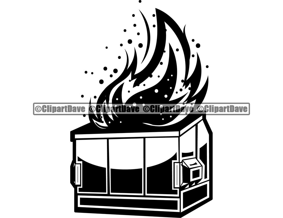 Dumpster Fire Funny SVG Design Trouble Maker Wreck Problem | Etsy