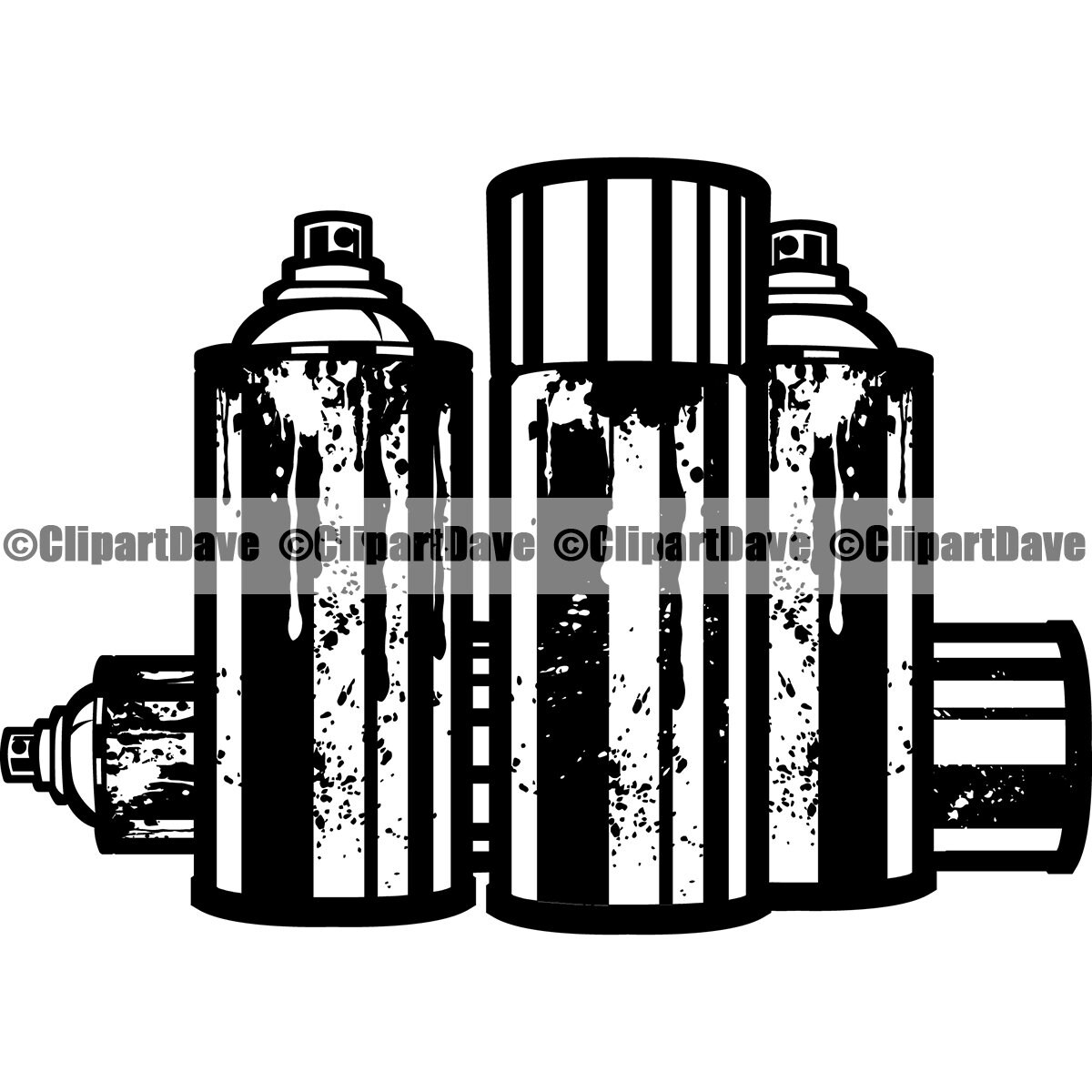 Spray Paint Can SVG Design Graffiti Art Illustration Style Etsy
