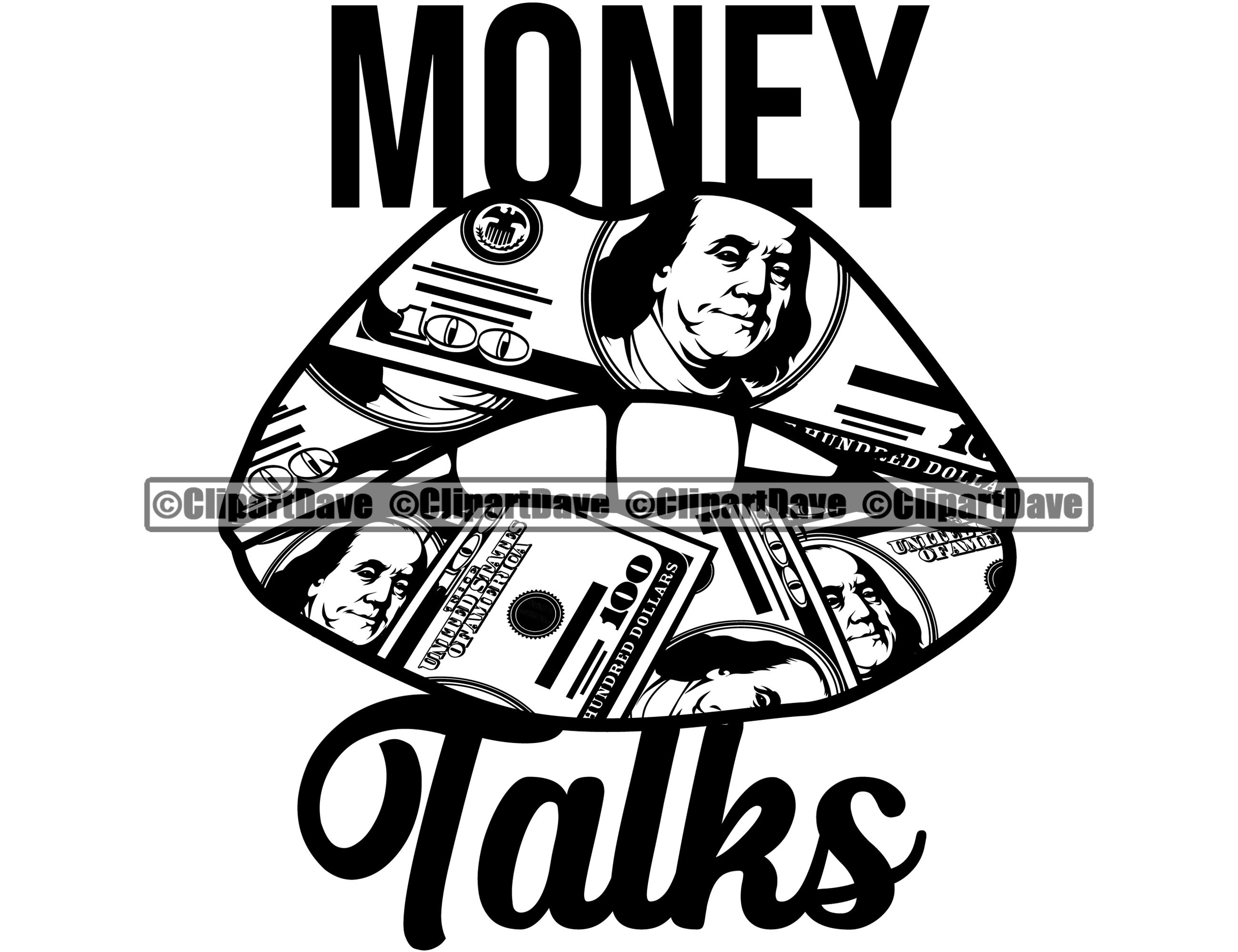 Art & Collectibles Drawing & Illustration Money Lips Diamond Teeth SVG ...