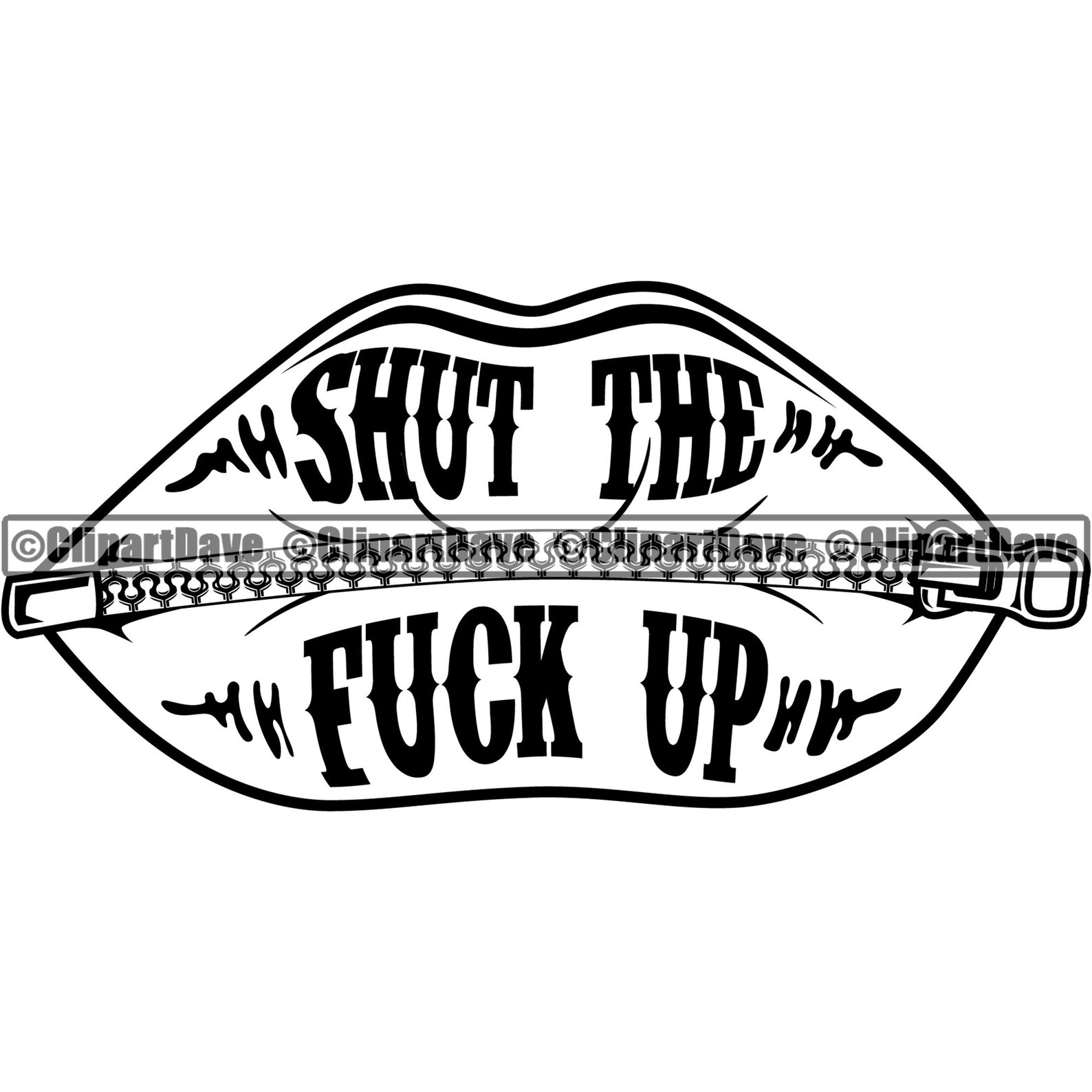 Sexy Lips Shut Up Fuck Up Shh Zipper SVG Design Stop Talking | Etsy