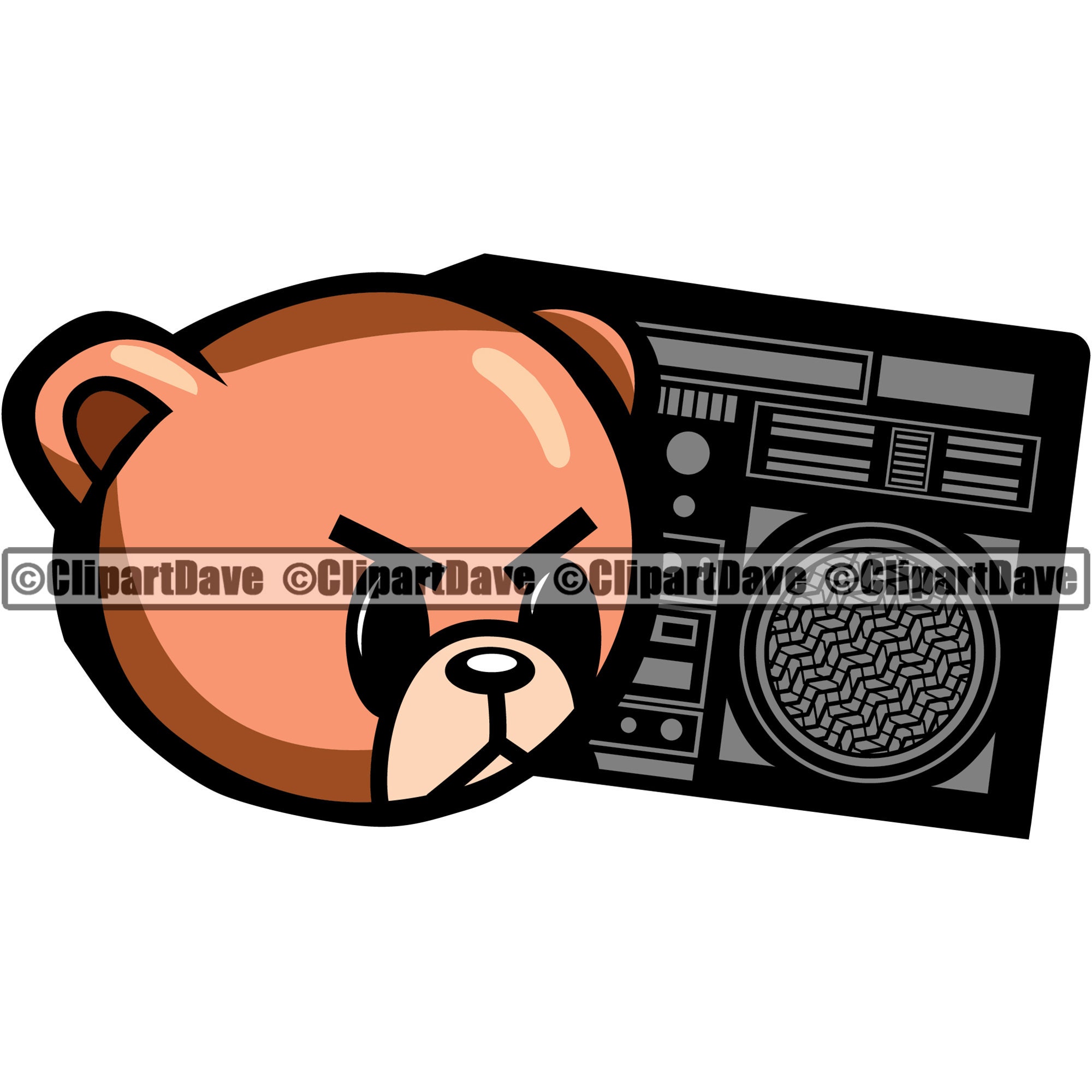 Teddy Bear Boombox Radio Money SVG Design Gold Chain Necklace Etsy