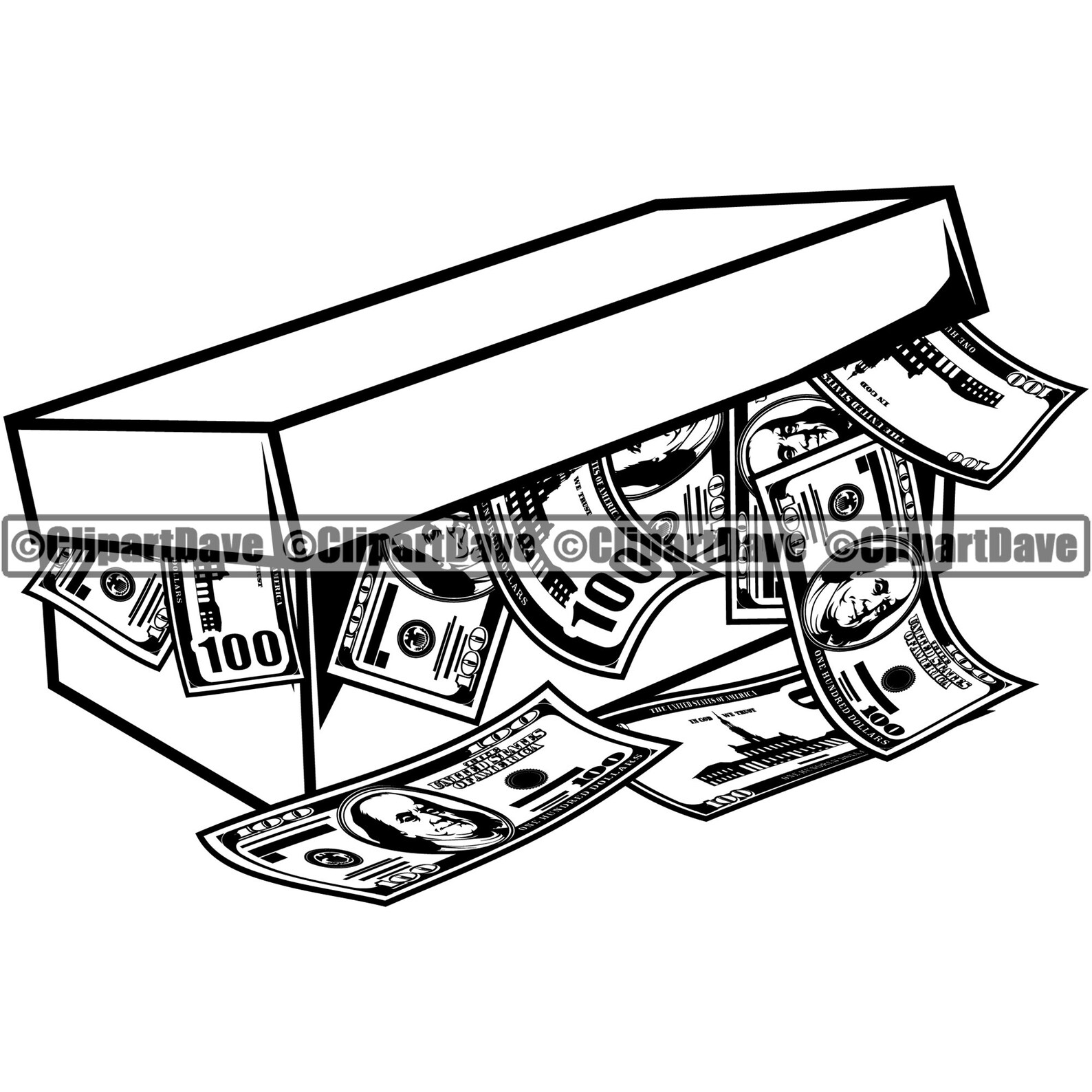 Money Shoebox Shoe Box SVG Design 100 Dollar Bill Cash Hip Hop Etsy
