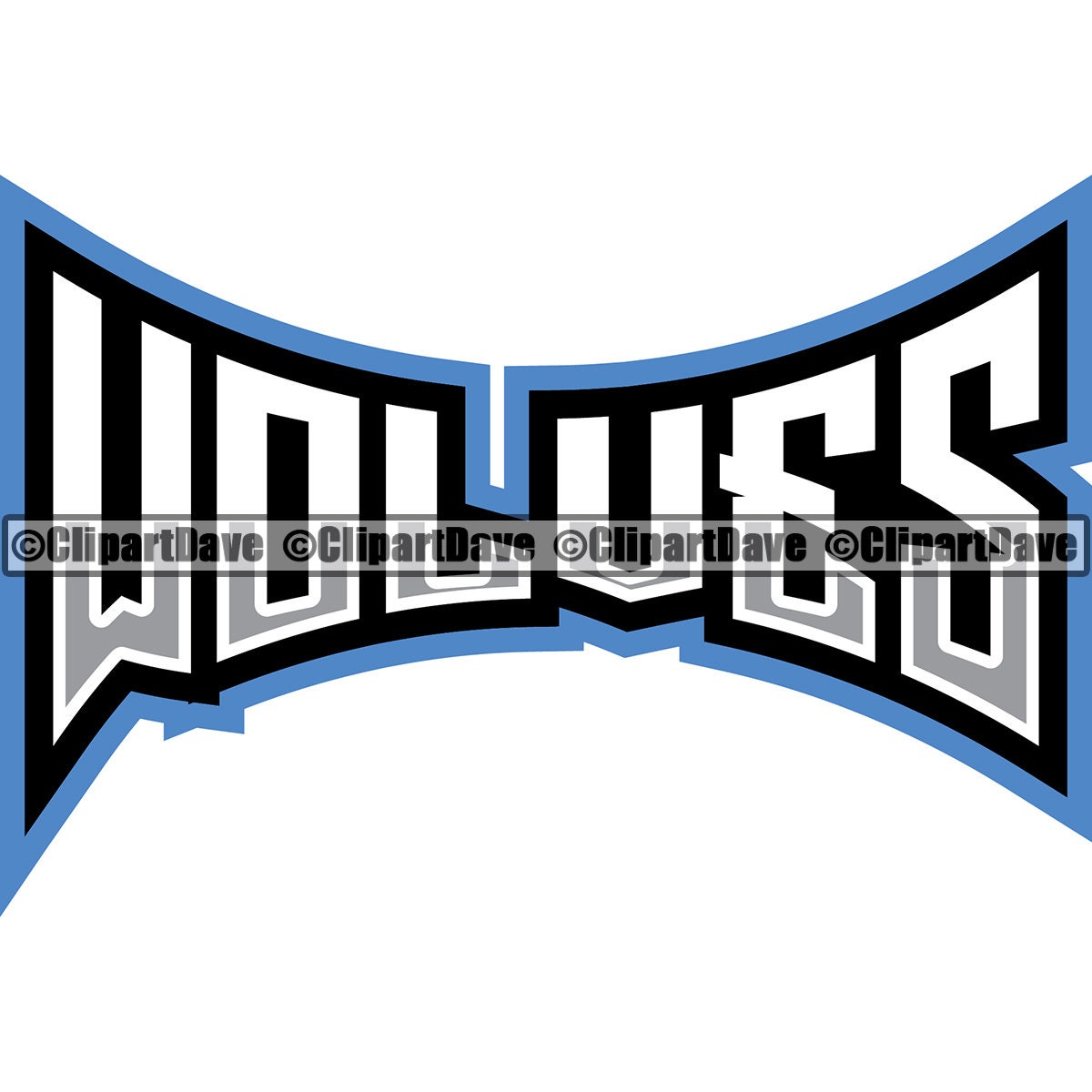 Download Wolves 3d Text Svg Design Logo Sport Team Mascot Game Fantasy Etsy