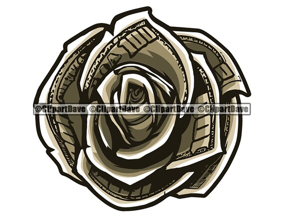 Download Money Rose Svg Design 100 Dollar Bill Flower Cash Paper Etsy