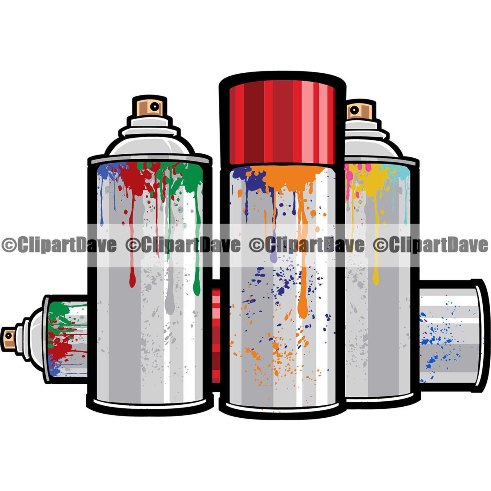 Spray Paint Can SVG Design Graffiti Art Illustration Style Etsy