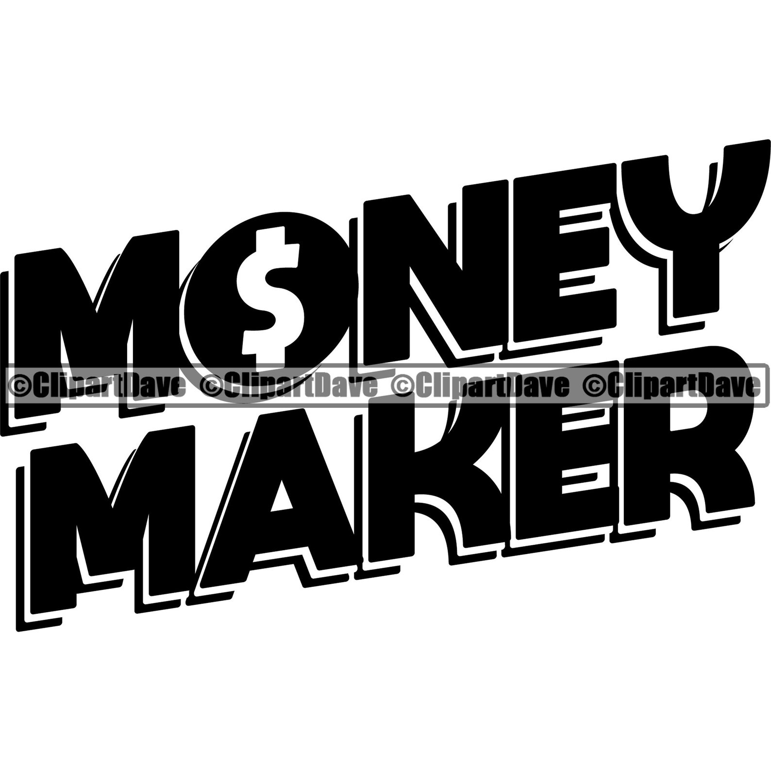 Money Maker Dollar Sign SVG Design 100 Bill Cash Hustler Rap Etsy