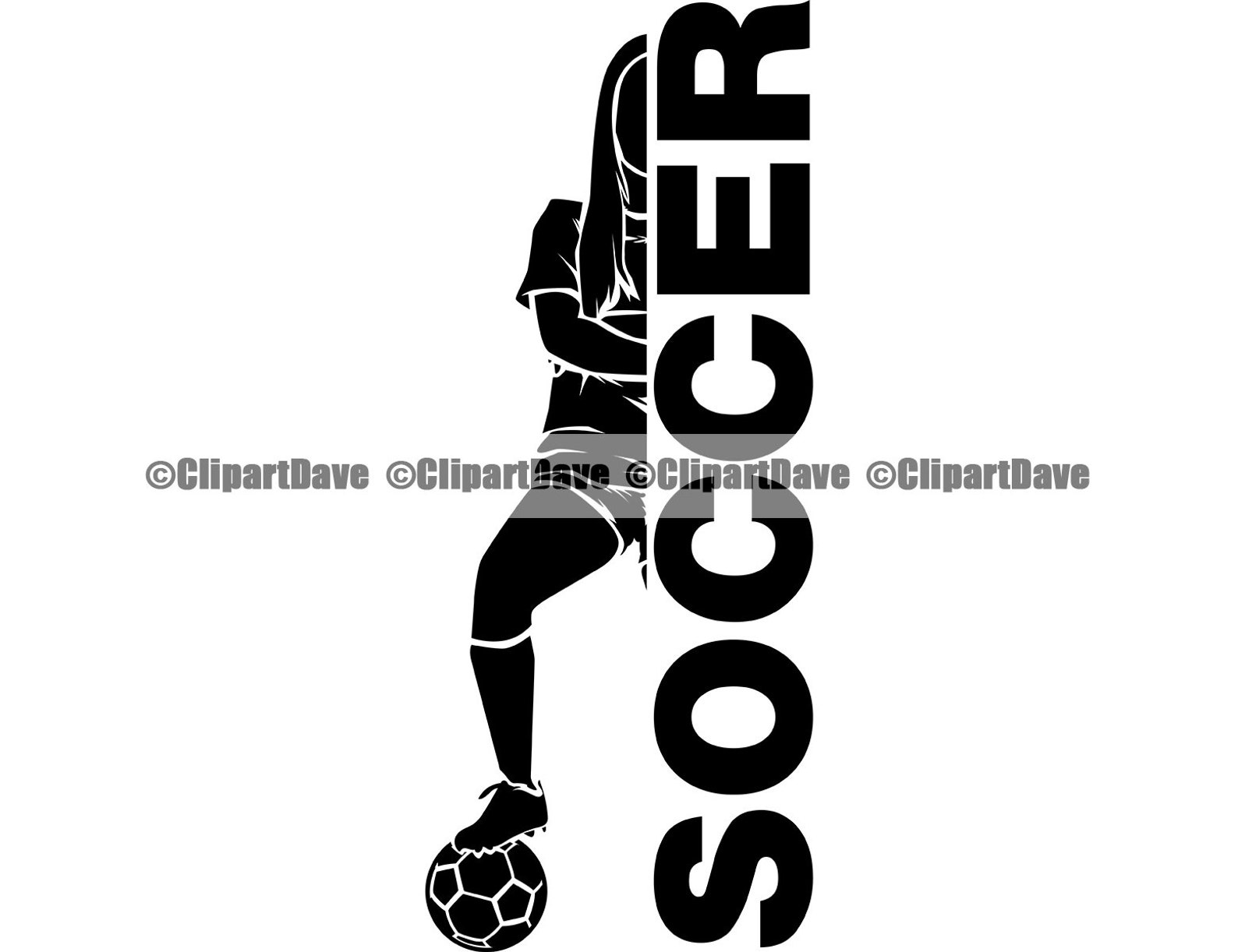 Soccer SVG Design Logo Art Women Ladies Female Girls Ball Etsy