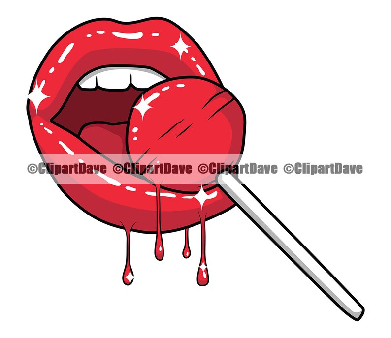 Lips Lollipop Dripping SVG Design Sexy Drip Love Kiss Suck | Etsy