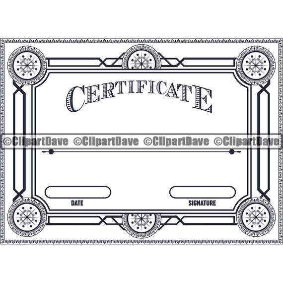 Download Certificate Achievement Blank Svg Design Logo Empty Diploma Etsy