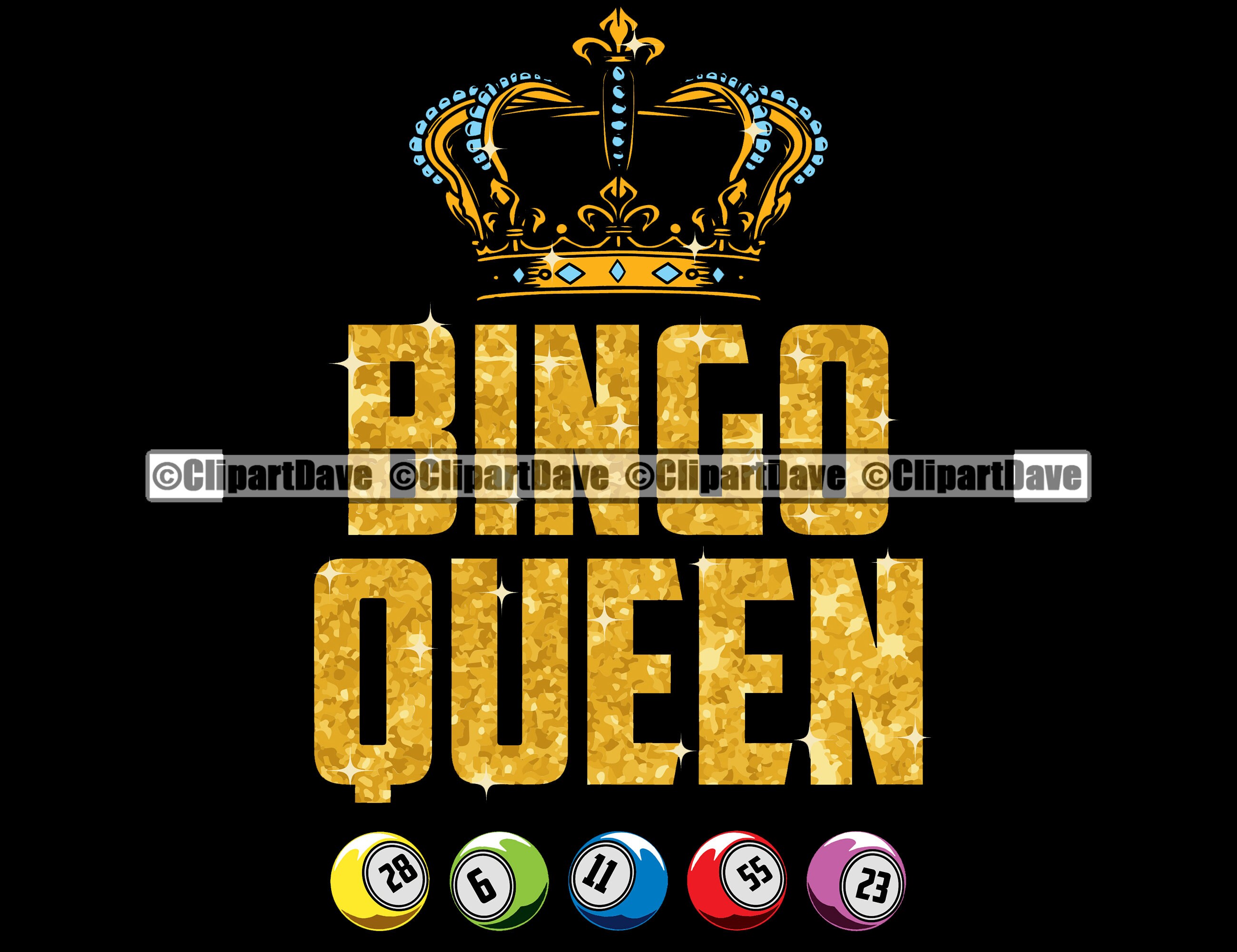 Bingo Queen SVG Design Game Lottery Lotto Ball Luck Jackpot Etsy