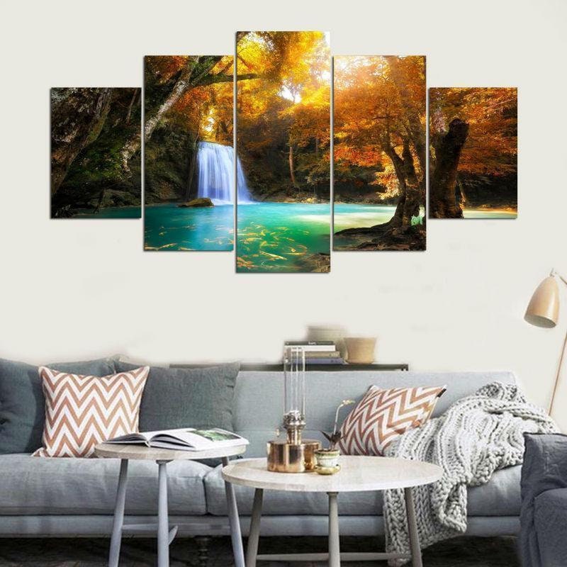 Landschaft für Schlafzimmer schöne Wasserfall Natur 5 Stück | Etsy