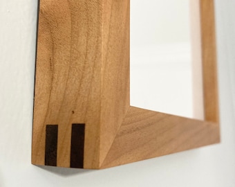 Solid Cherry Picture Frame, Modern Frame, Solid Wood Frame, Collage Frames, Custom Frames, Thin Edge Frame, Real Wood Frame, Craftsman Frame
