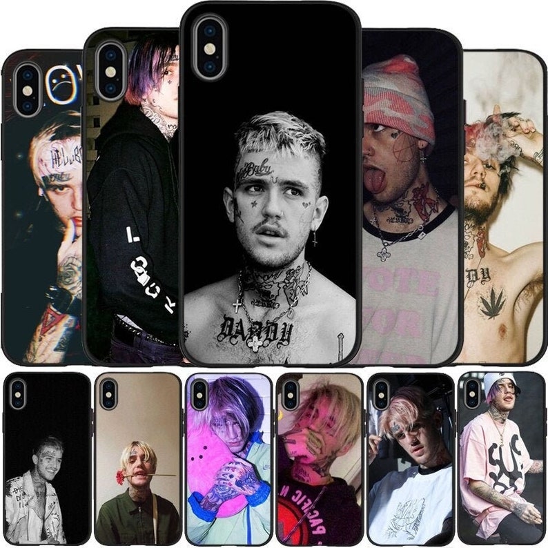 Peep Tattoo Collage iPhone Case Lil Peep Phone Case For iPhone 12 11 Pro Max Xs Xr X Max Se Rapper Phone Case Lil Peep Phone Case Cry Baby