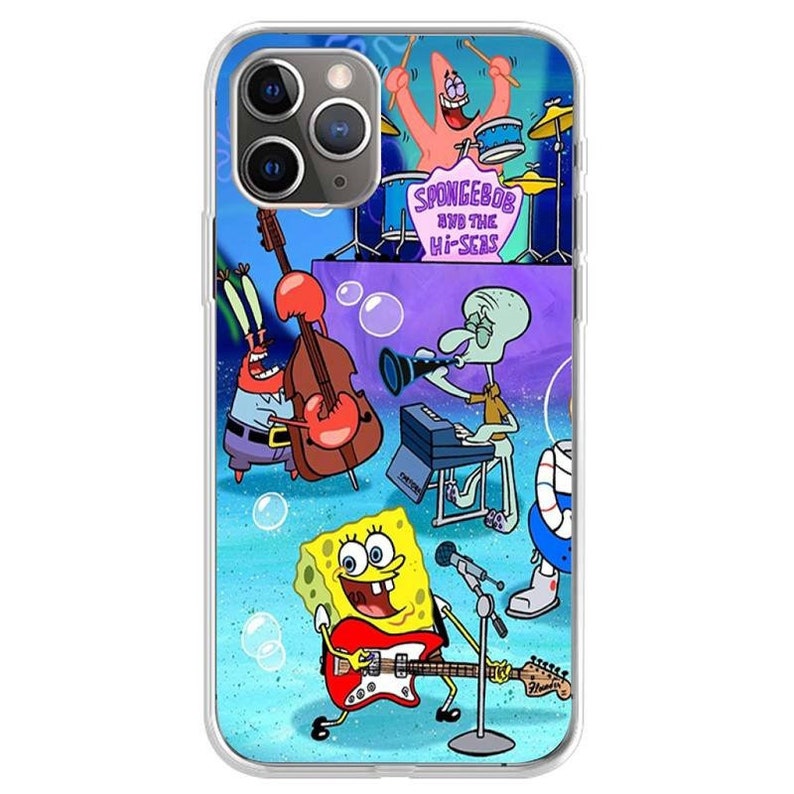 Cute Sponges Cartoon Bob Phone Case Cartoon Phone Case Spongebob Spongebob Phone Case For iPhone 12 11 Pro Max Xs Xr X Minni 8 7 Plus