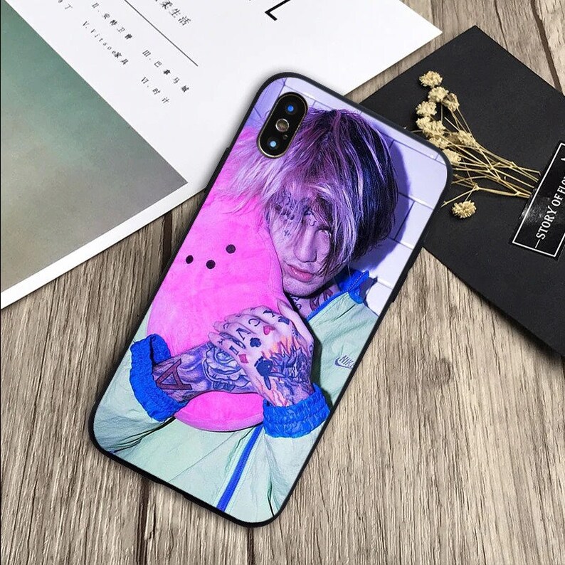 Peep Tattoo Collage iPhone Case Lil Peep Phone Case For iPhone 12 11 Pro Max Xs Xr X Max Se Rapper Phone Case Lil Peep Phone Case Cry Baby