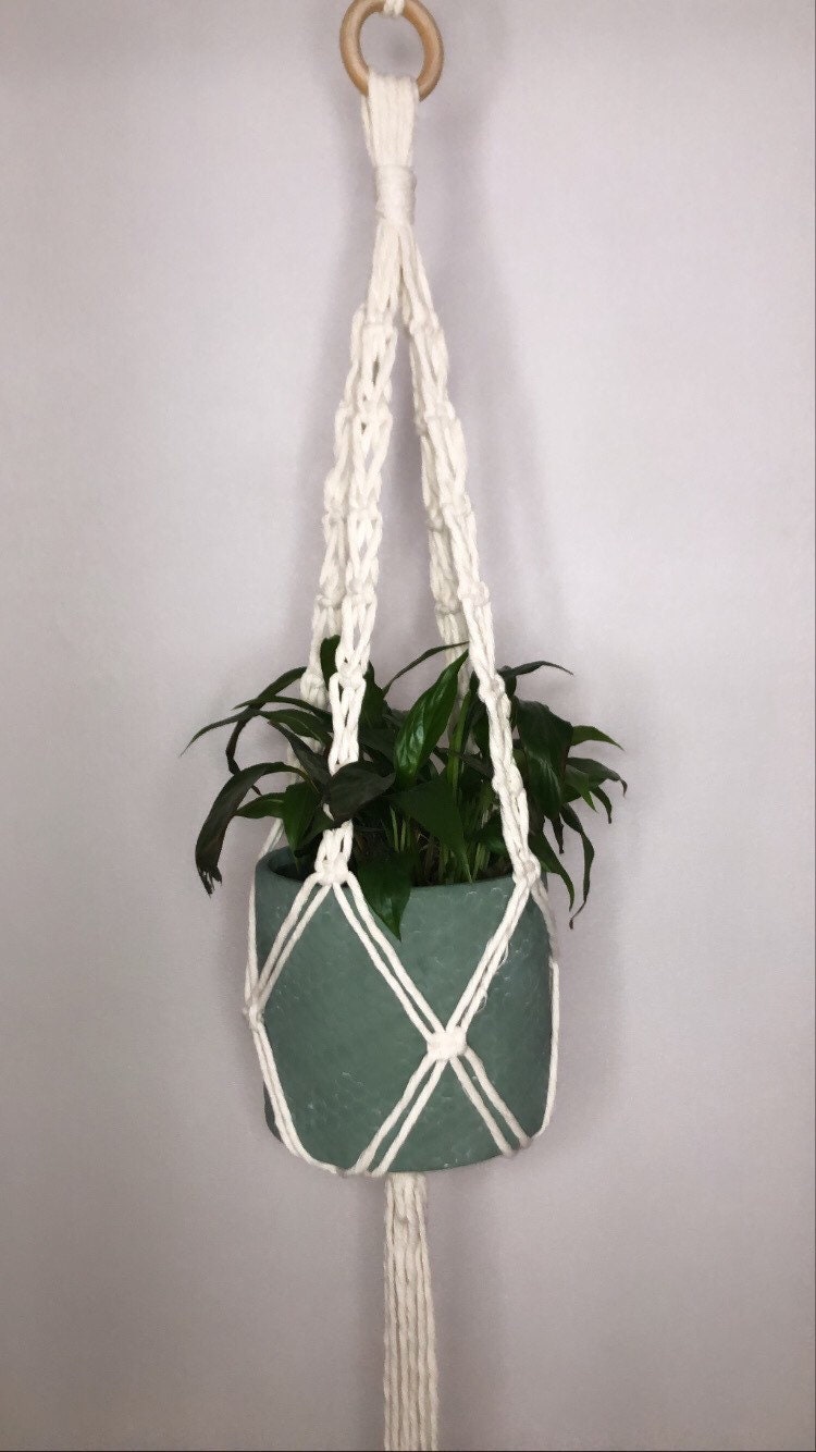 Suspension en Macramé Pour Plante