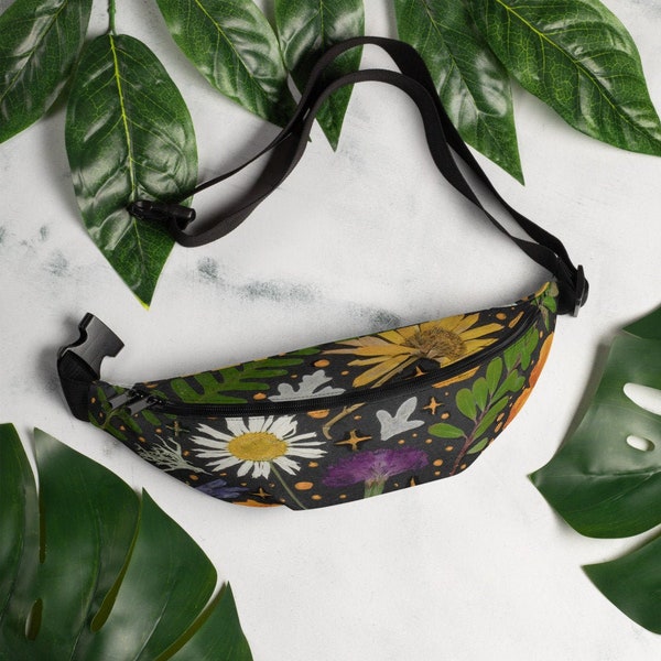 Cosmic Witchy Forest Wildflowers Fanny Pack