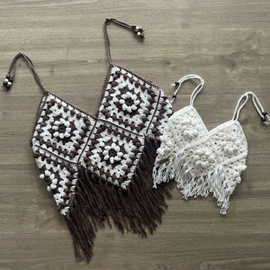Crochet Pattern – Dreamcatcher Boho Granny Square Top | Baby Toddler Child Teen Women Adult Summer Festival PDF | English Only