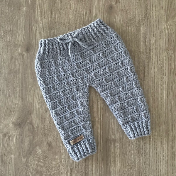 CROCHET PATTERN - Kasey - Crochet Baby Pants | Crochet Baby Leggings | Crochet Baby Joggers | Newborn - 2 Years by Lisascrochetdesignz