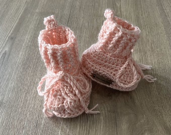 CROCHET PATTERN - Lola - Cabled Crochet Baby Booties Crochet Baby Shoes Crochet Baby Slippers Crochet Baby Boots DK 8 Ply