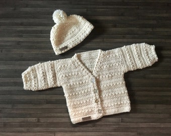 Crochet PATTERN Ashley Crochet Baby Toddler Child Cardigan and